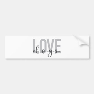 Autocollant De Voiture Design moderne, simple, urbain, cool de Love Dogs