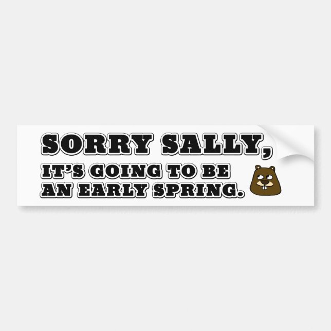 Autocollant De Voiture Désolé Sally, début printemps (Devant)