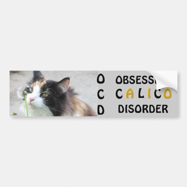 Autocollant De Voiture Désordre obsédant de calicot d'OCD (Devant)