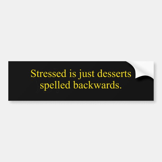 Autocollant De Voiture Desserts Stressés (Devant)