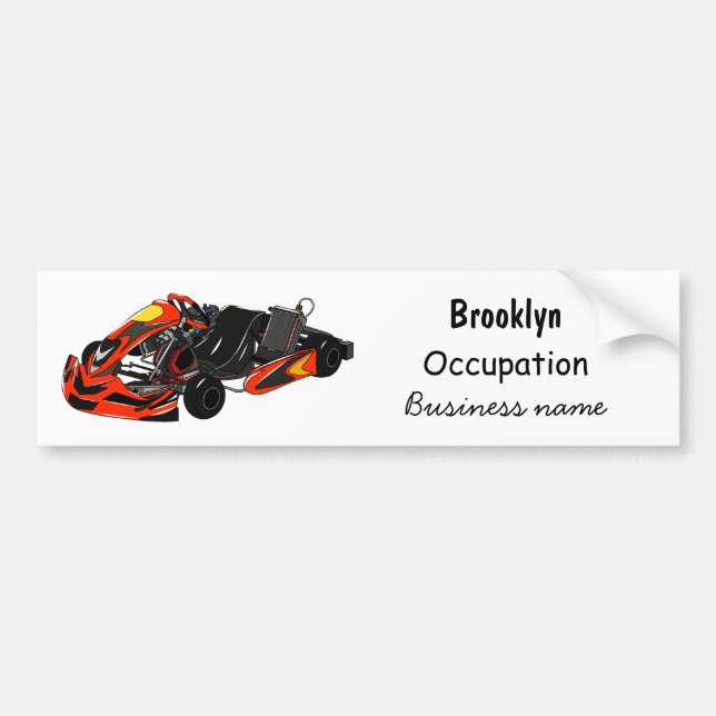 Autocollant De Voiture dessin animé de Kart racing (Devant)