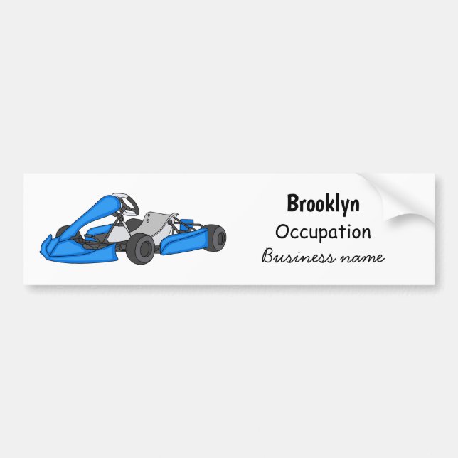 Autocollant De Voiture dessin animé de Kart racing (Devant)