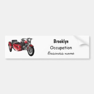 Autocollant De Voiture dessin animé de la moto Sidecar