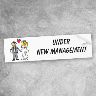 Autocollant De Voiture Dessin animé de mariage - Sous nouvelle direction