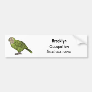 Autocollant De Voiture dessin animé d'oiseaux de Kakapo