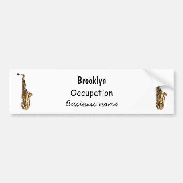 Autocollant De Voiture dessin animé saxophone (Devant)