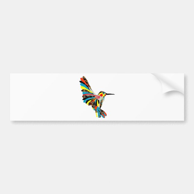 Autocollant De Voiture dessin de colibri (Devant)
