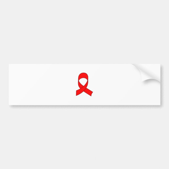 Autocollant De Voiture Dessin de ruban rouge (Devant)