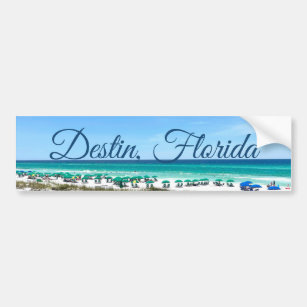 Autocollant De Voiture Destin Florida Coast Beach Umbrellas Joli Photo