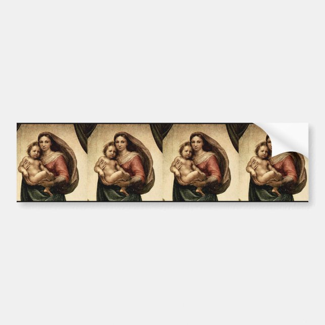 Autocollant De Voiture Détail de Raphael "Sistine Madonna" (circa 1513) (Devant)
