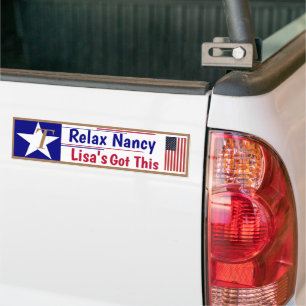 Autocollant De Voiture Détendez-vous, Nancy Lisa a ceci !