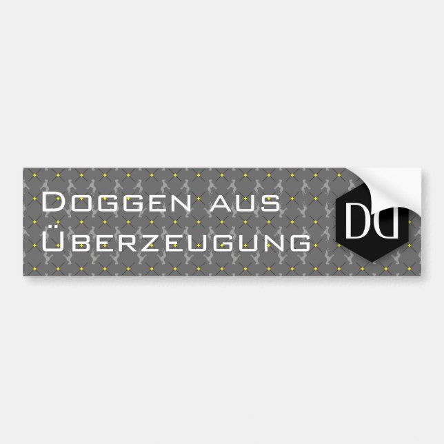 Autocollant De Voiture Deutsche Doge DD identität (Devant)