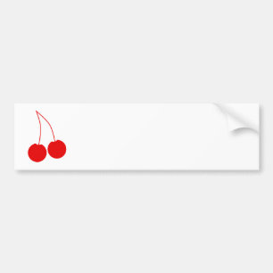 Autocollant De Voiture Deux cerises rouges