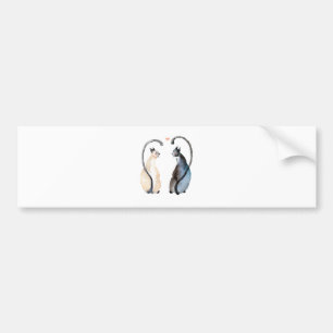 Autocollant De Voiture Deux chats amoureux