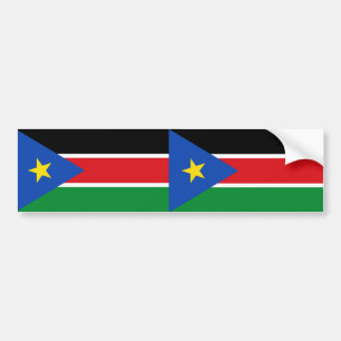 Autocollant De Voiture DEUX Drapeaux nationaux du Soudan du Sud