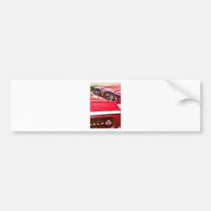 Autocollant De Voiture Deux impalas rouges de Chevy avec des lumières