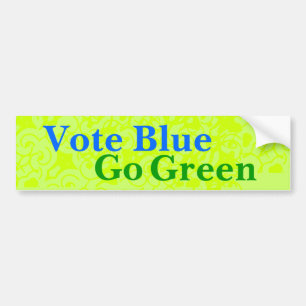 Autocollant De Voiture Devenez écolo de bleu de vote