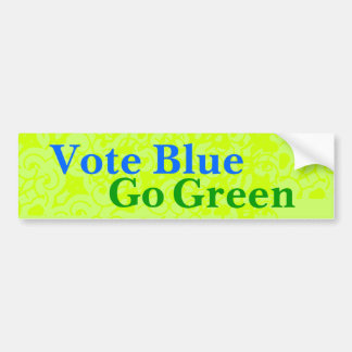 Autocollant De Voiture Devenez écolo de bleu de vote