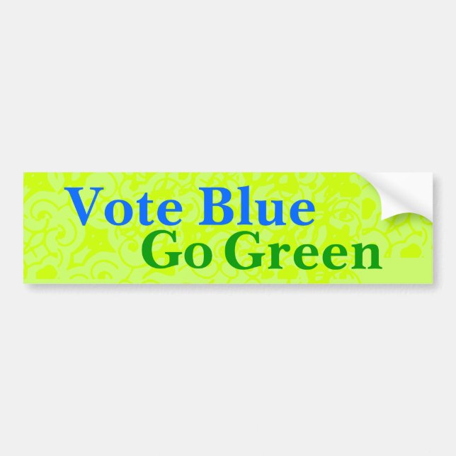 Autocollant De Voiture Devenez écolo de bleu de vote (Devant)