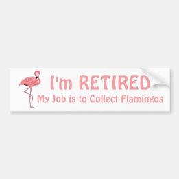 Autocollant De Voiture Devis de retraite amusant Flamant rose de pelouse