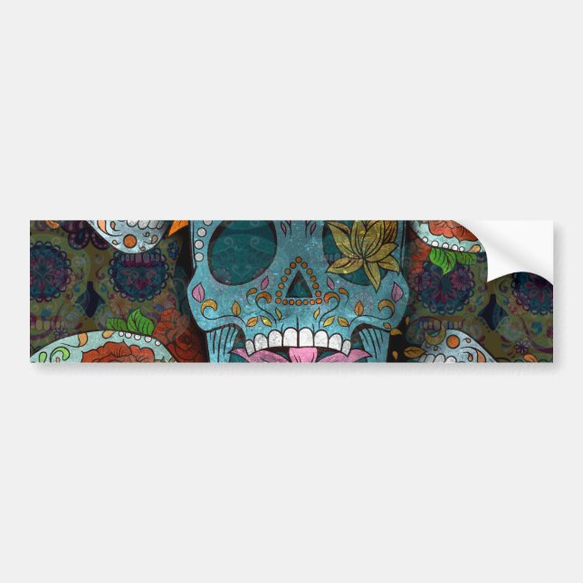Autocollant De Voiture Dia De Los Muertos (Devant)