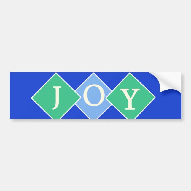 Autocollant De Voiture Diamants bleus d'adhésif pour pare-chocs de joie (Devant)