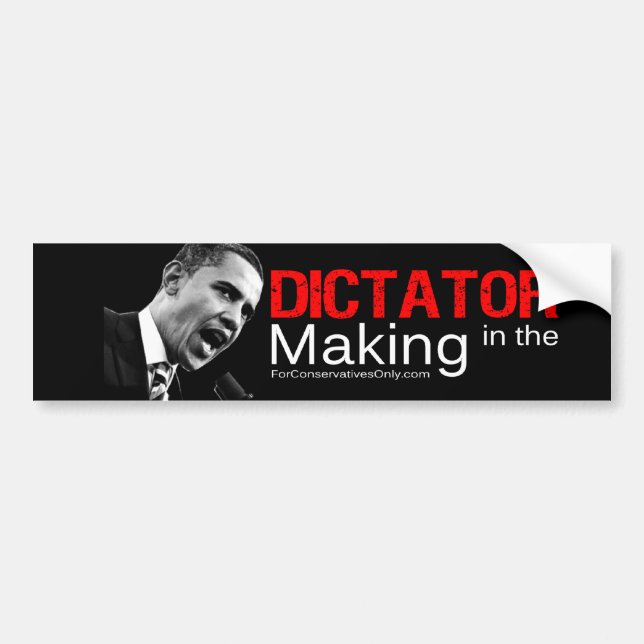 Autocollant De Voiture "Dictateur dans la fabrication " (Devant)