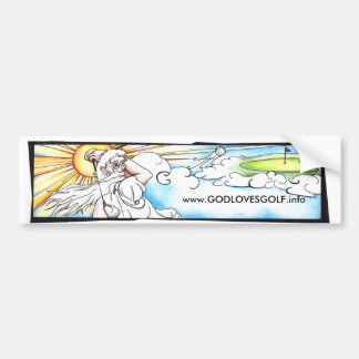 Autocollant De Voiture Dieu aime l'adhésif pour pare-chocs de golf