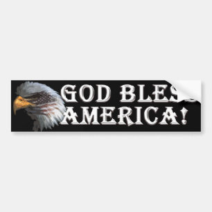 Autocollant De Voiture Dieu bénisse l'Amérique
