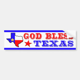 Autocollant De Voiture Dieu bénissent le Texas