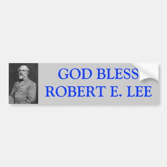 Autocollant De Voiture Dieu bénissent Robert E Lee (Devant)