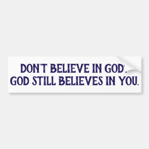 Autocollant De Voiture Dieu croit en vous Chrétien Bumper Sticker