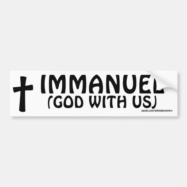 Autocollant De Voiture Dieu d'Immanuel avec nous (Devant)
