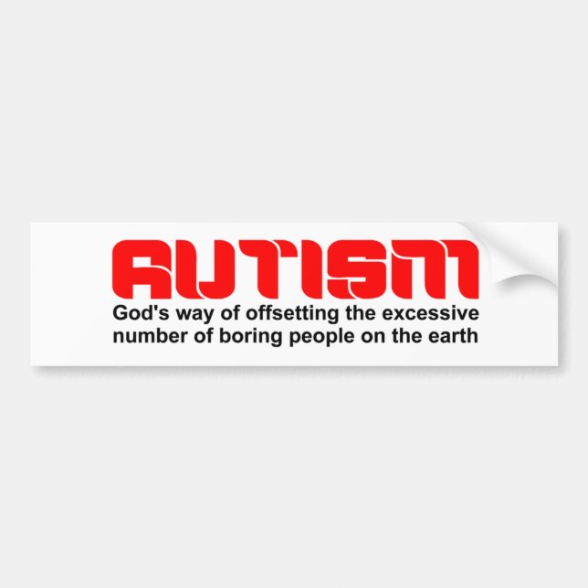 Autocollant De Voiture Dieu et autisme (Devant)