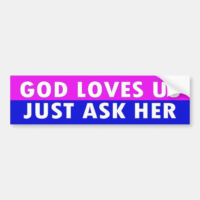 Autocollant De Voiture Dieu nous aime (Devant)