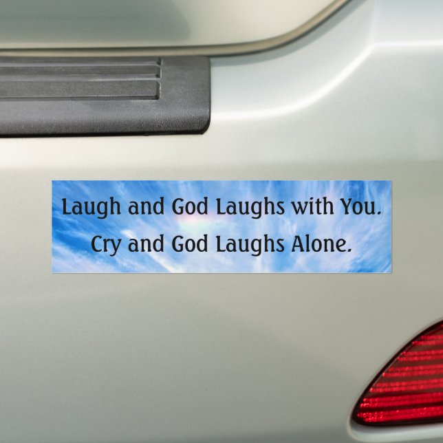 Autocollant De Voiture Dieu rit Irrévérent Funny (En voiture)