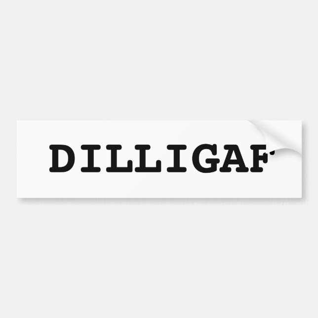 AUTOCOLLANT DE VOITURE DILLIGAF (Devant)