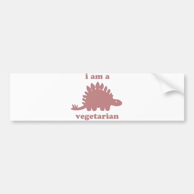 Autocollant De Voiture Dinosaure végétarien de Stegosaurus - rose (Devant)