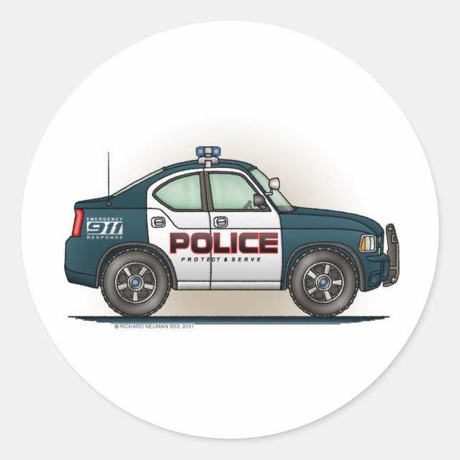 Autocollant de voiture d'intercepteur de police (Devant)