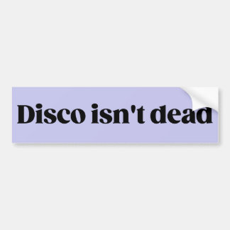 Autocollant De Voiture Disco n'est pas mort bumper sticker violet