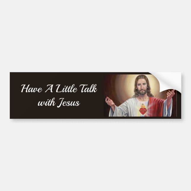 Autocollant De Voiture Discutez Un Peu Avec Jesus Car (Devant)