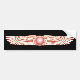 Autocollant De Voiture Disque sumérien de Sun à ailes par Anunnaki