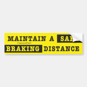 Autocollant De Voiture Distance de Sûr-Freinage