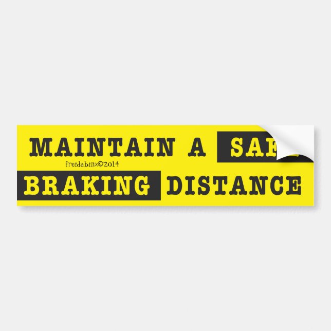 Autocollant De Voiture Distance de Sûr-Freinage (Devant)