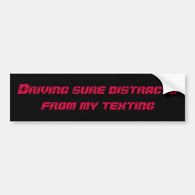 Autocollant De Voiture Distractions de conduite (Devant)