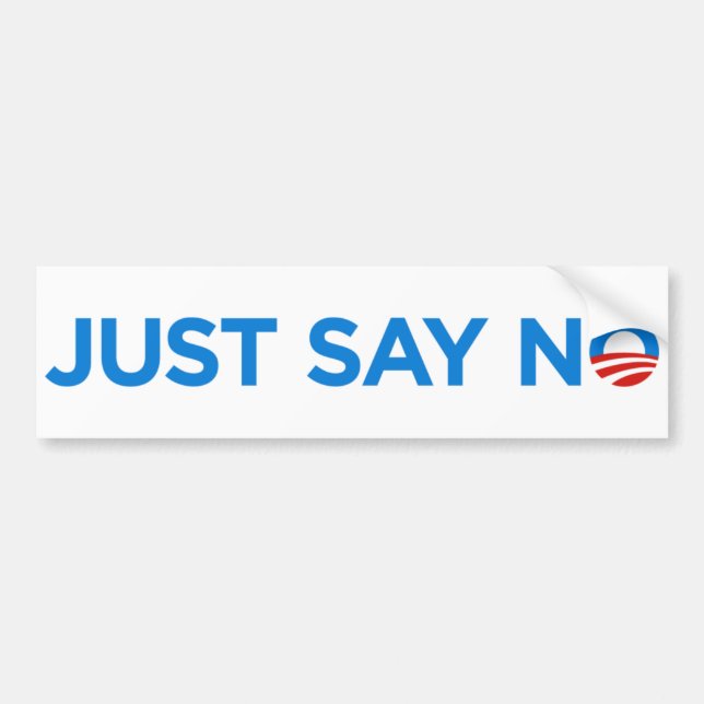 Autocollant De Voiture Dites juste non à Obama (Devant)
