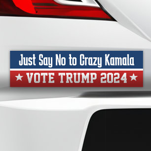 Autocollant De Voiture Dites simplement non à Crazy Kamala Pro Donald Tru