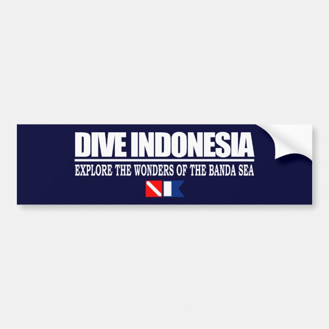 Autocollant De Voiture Dive Indonésie Bumpersticker (Devant)
