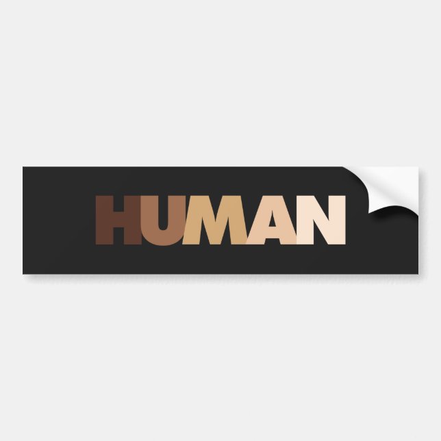 Autocollant De Voiture Diversité humaine (Devant)