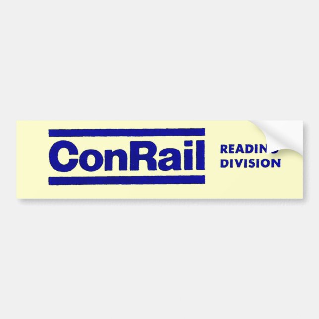 Autocollant De Voiture Division 1976 de lecture de Conrail (Devant)